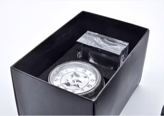 Reloj decorativo casero de cristal de mesa de metal de hora mundial de alta calidad