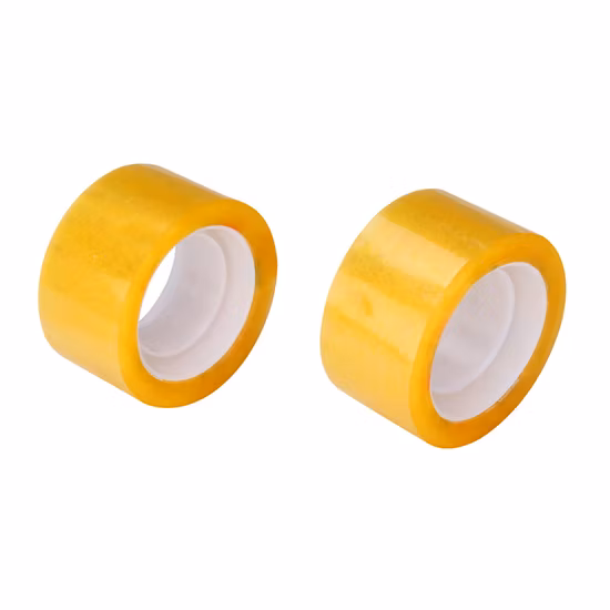 China Alto adhesivo Barato Papelería transparente BOPP Cinta de papelería de oficina Venta caliente Venta al por mayor de fábrica Claro / Transparente / Amarillento con logotipo