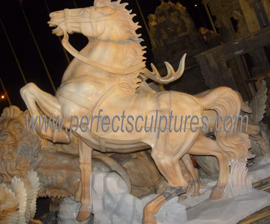 Estatua de jardín de mármol de piedra tallada para escultura interior (SY