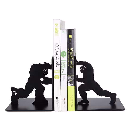 Sujetalibros de cristal de titanio modernos decorativos simples para decoración de pila de libros de diseño para oficina en casa