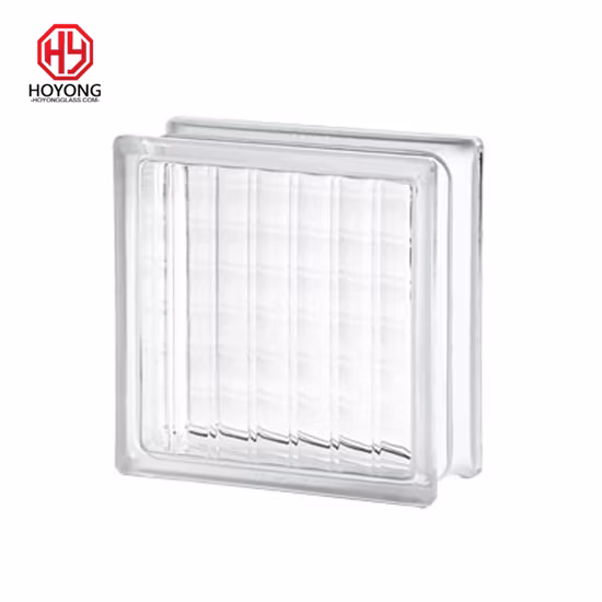 Bloque de vidrio nublado artesanal de cristal en blanco de 190x190x80 mm